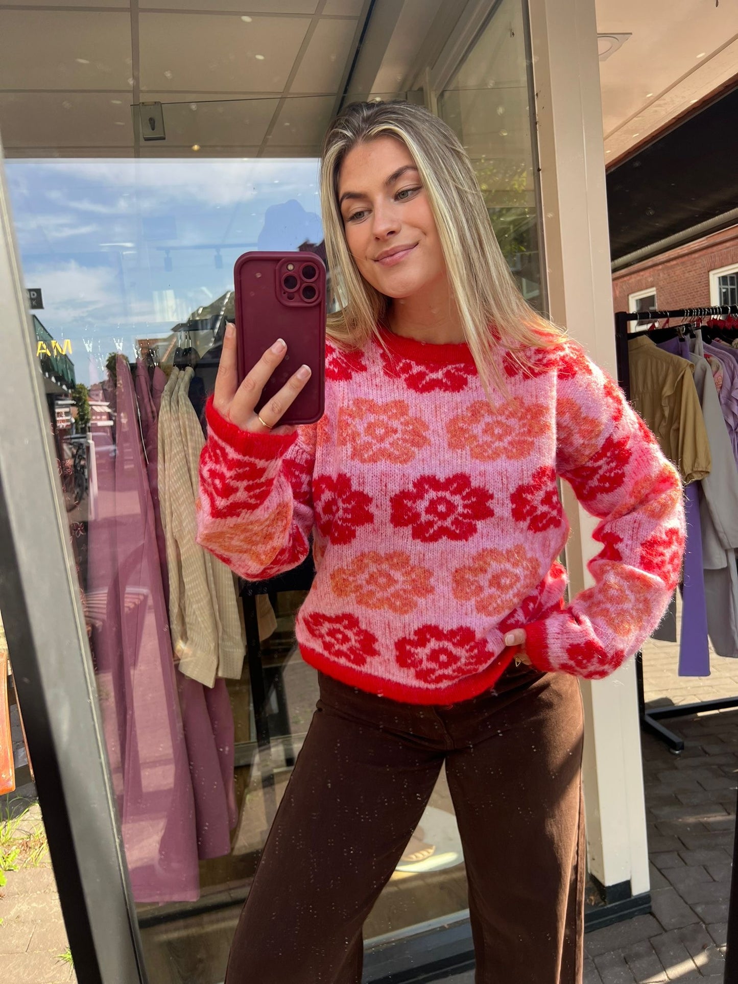 Trui Flower Roze