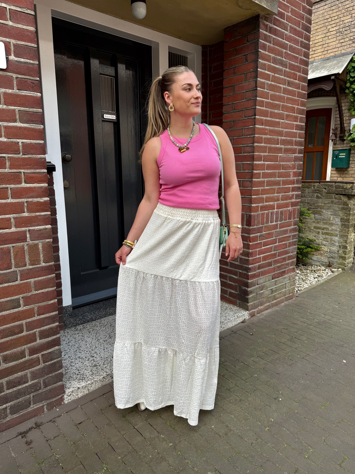 Colourful Rebel Dewi Knitted Structure Smock Maxi Skirt