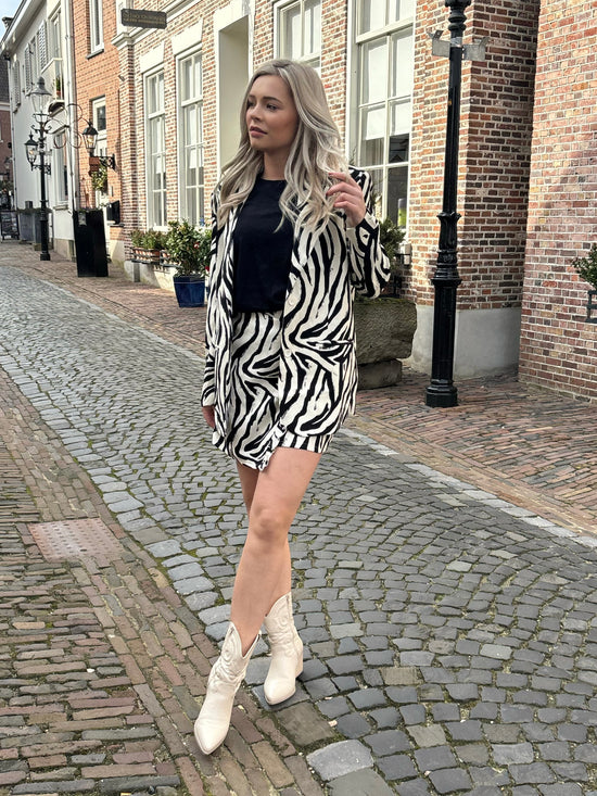 Refined Department Zebra Blazer Bodi