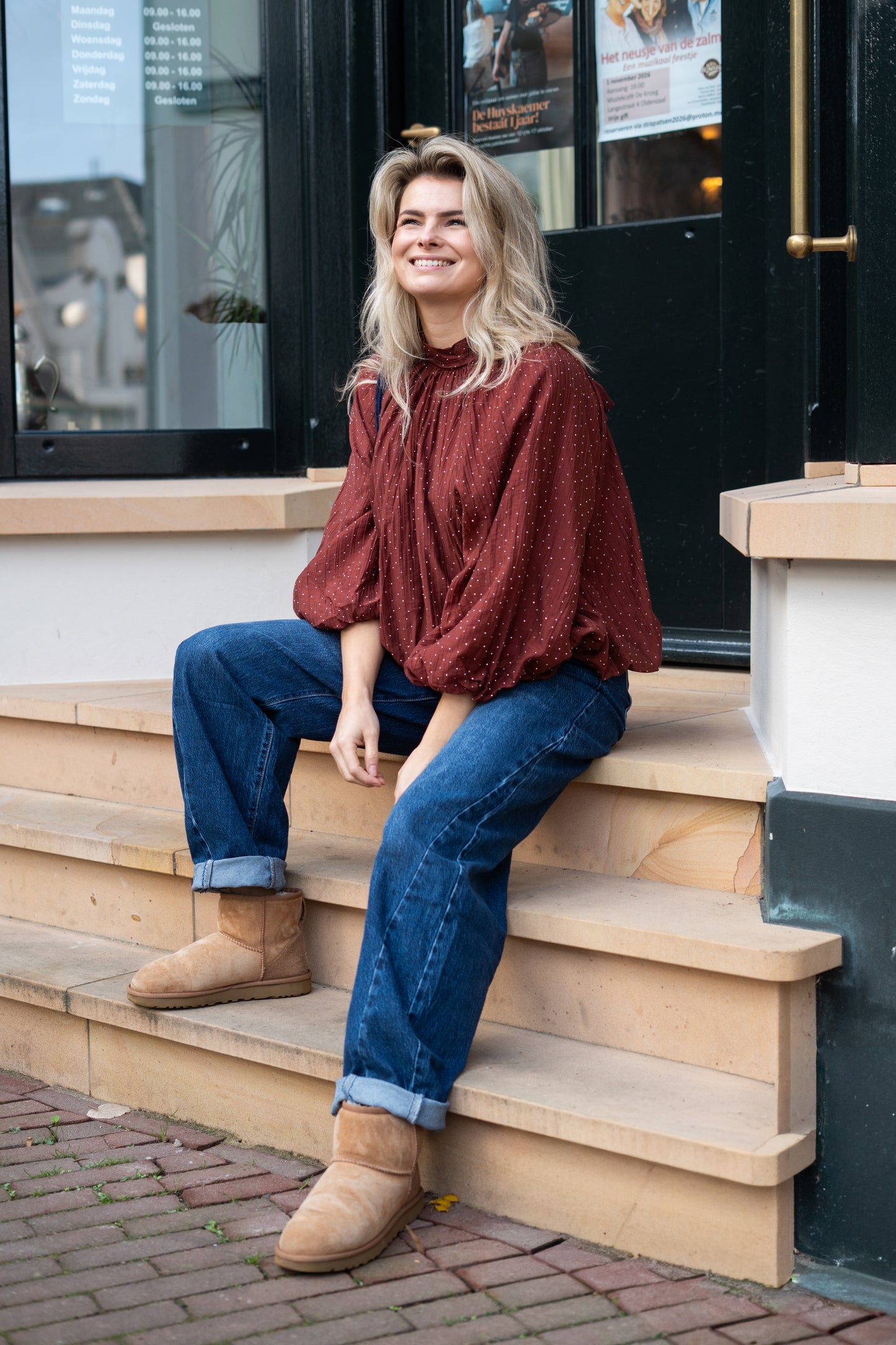 Jeans Moon Barrel Extra Long Dark Blue