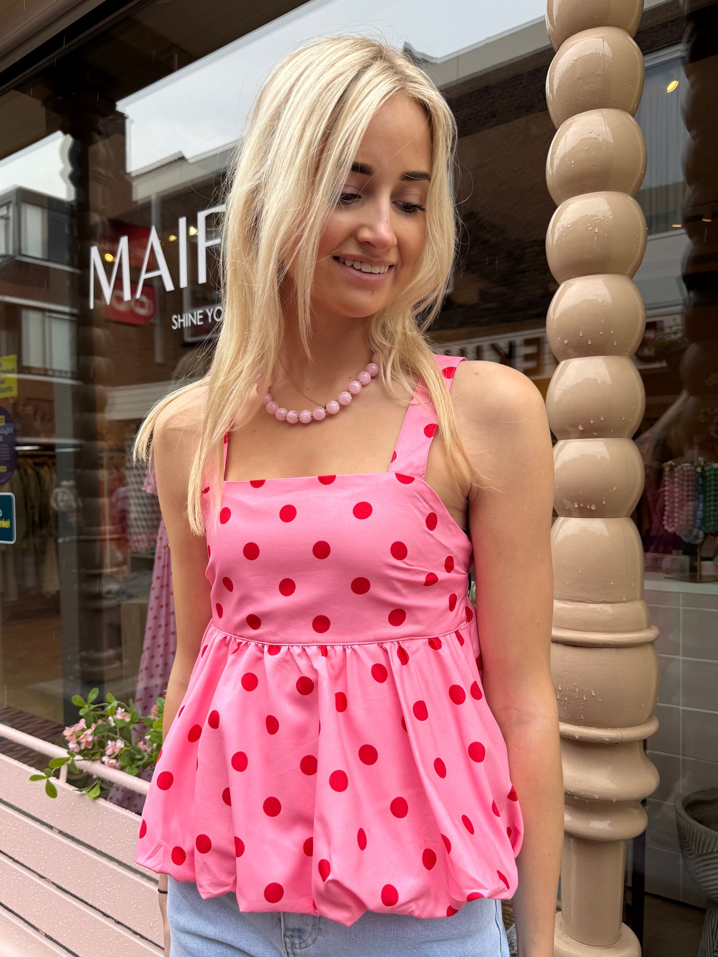 Top Jaimely Dots Roze