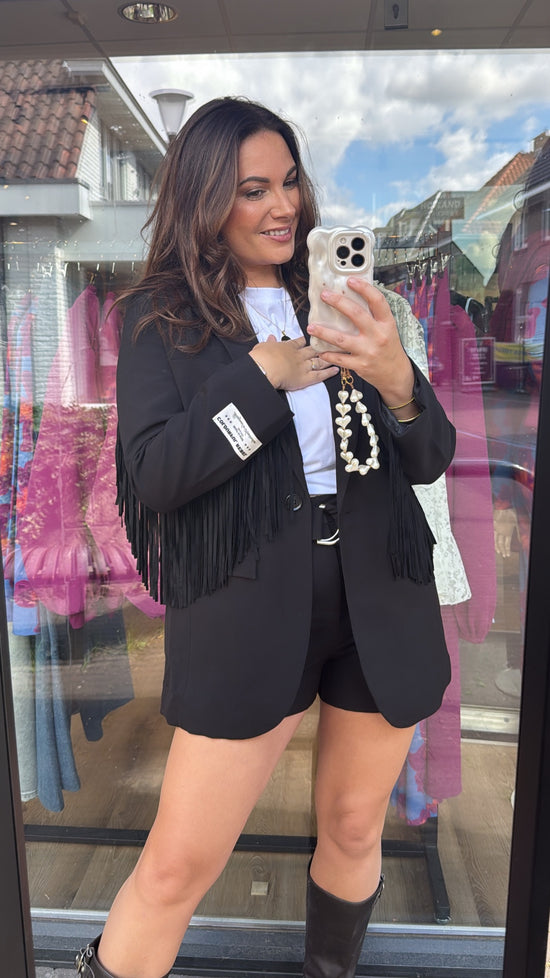 Colourful Rebel Jesra Fringe Blazer
