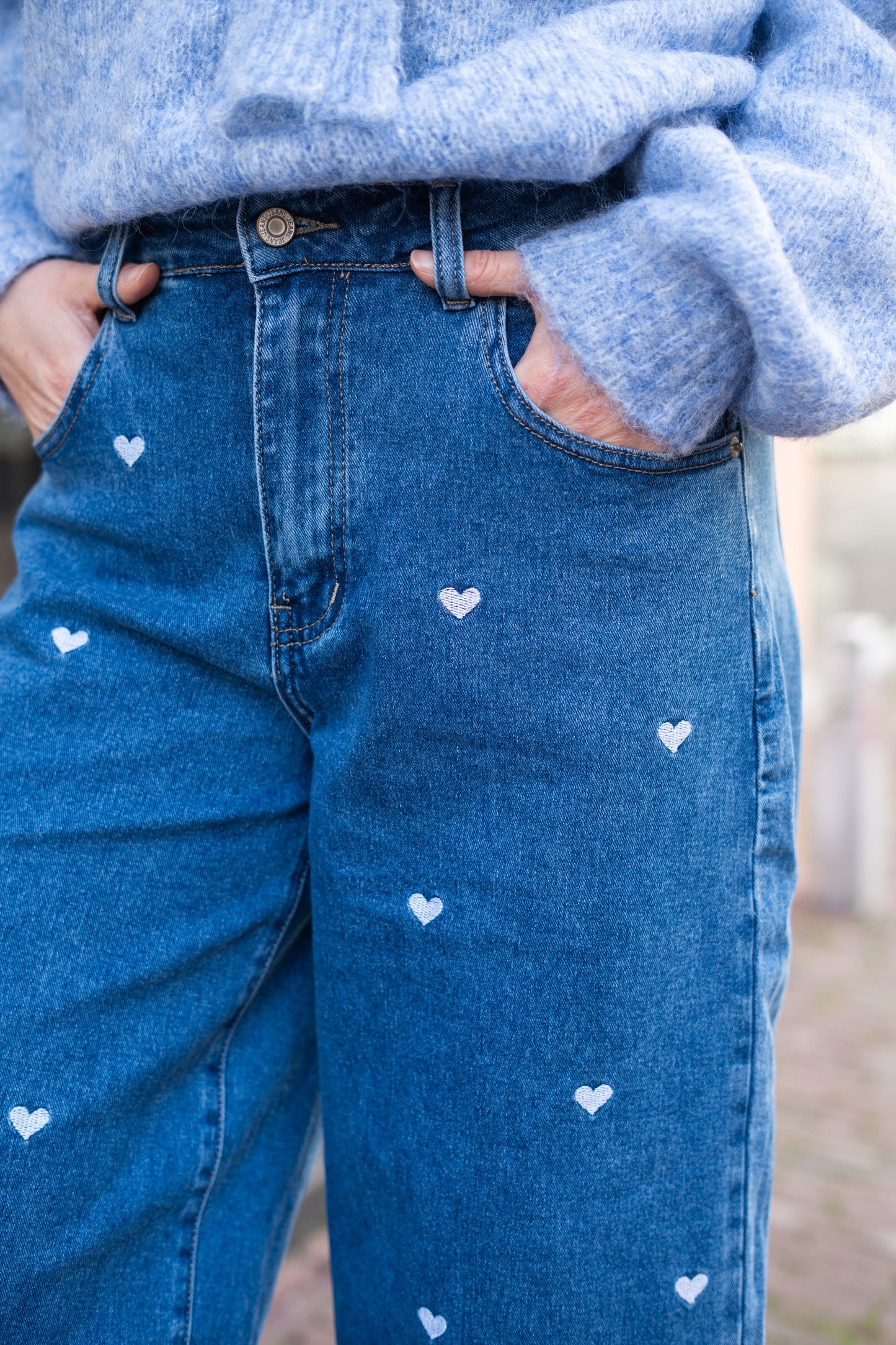Barrel Jeans Lovely met hartjes