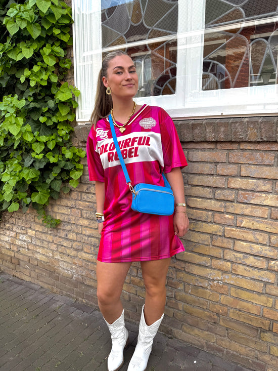 Colourful Rebel Taylie Striped Football Tee Dress