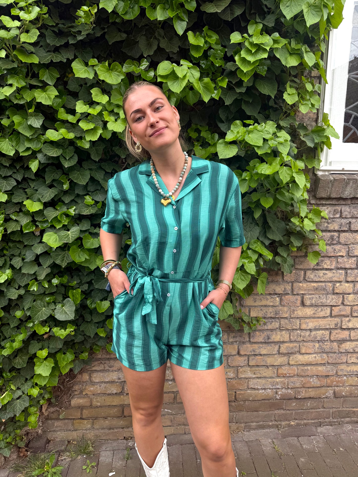 Colourful Rebel Tru Striped Playsuit