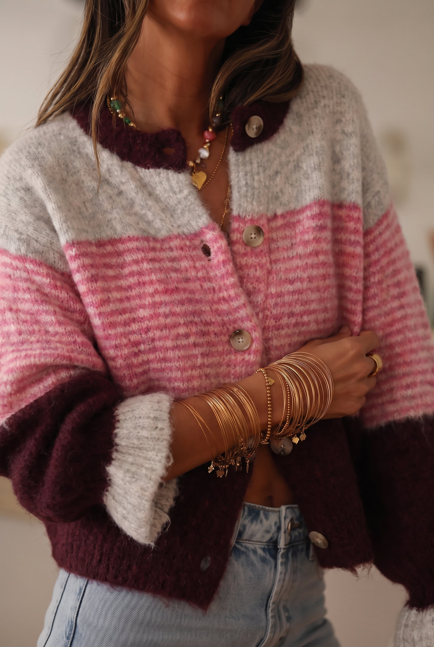 Vest Feline Roze Bordeaux