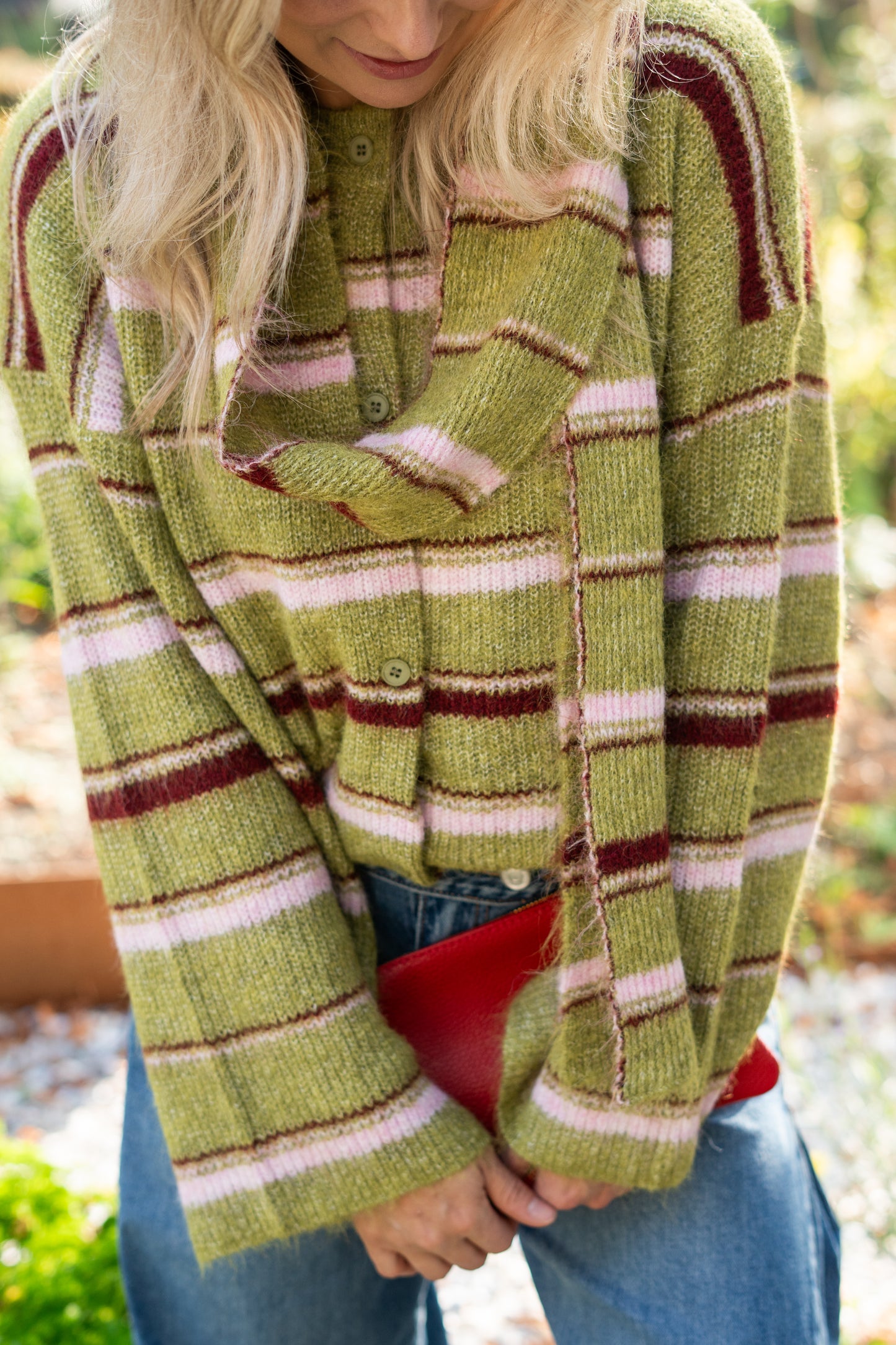Vest Maartje Groen Bordeaux