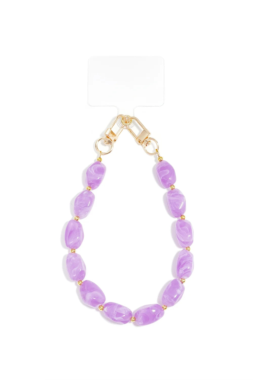 Telefoonkoord Kralen Lila