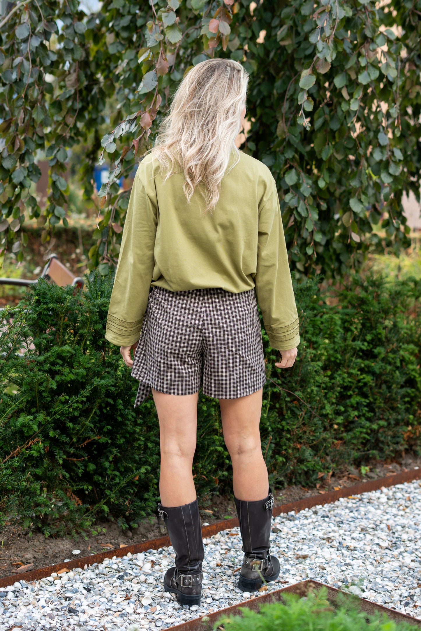 Short Lonne met bruine ruitjes