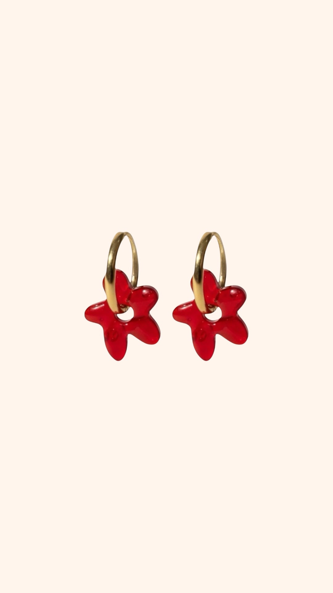 Earrings Wildflower Red - Studio Frenchie X Milou Pasman