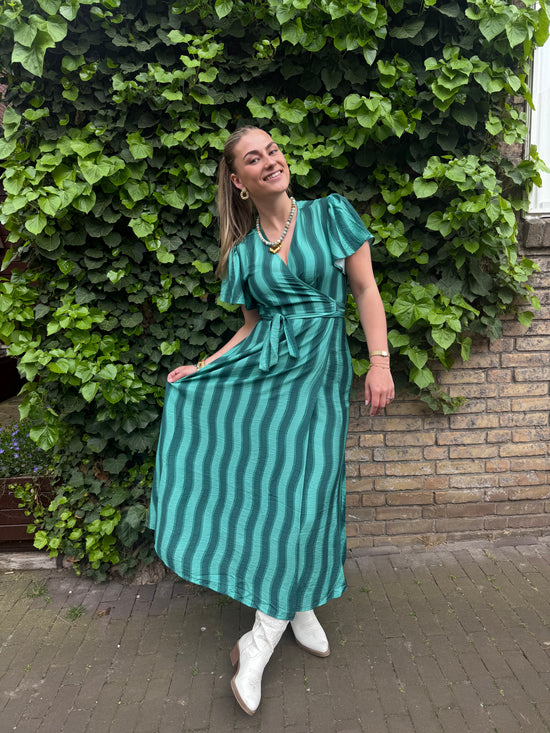 Colourful Rebel Dress Ava Striped Real Wrap