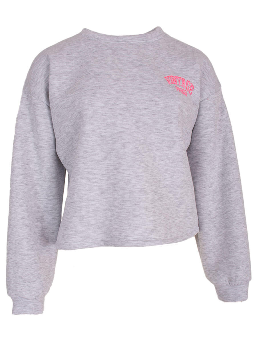 Sweater Vintage Licht Grijs