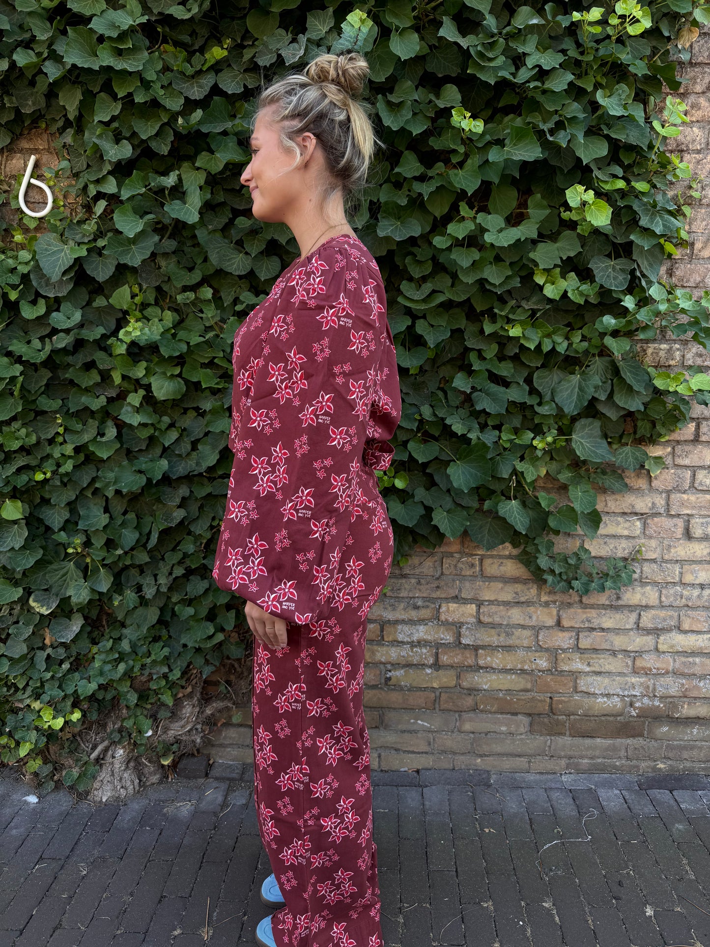 Harper & Yve Pants Holly Pinkstar Wine Berry