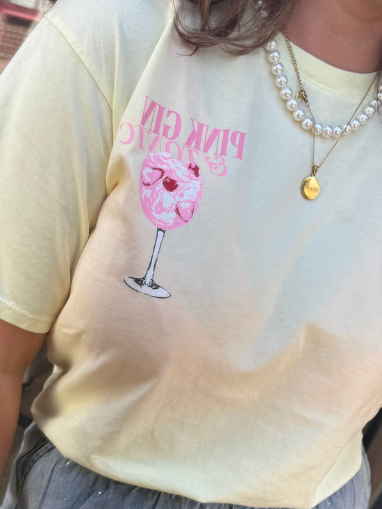 T-Shirt Pink Gin Yellow