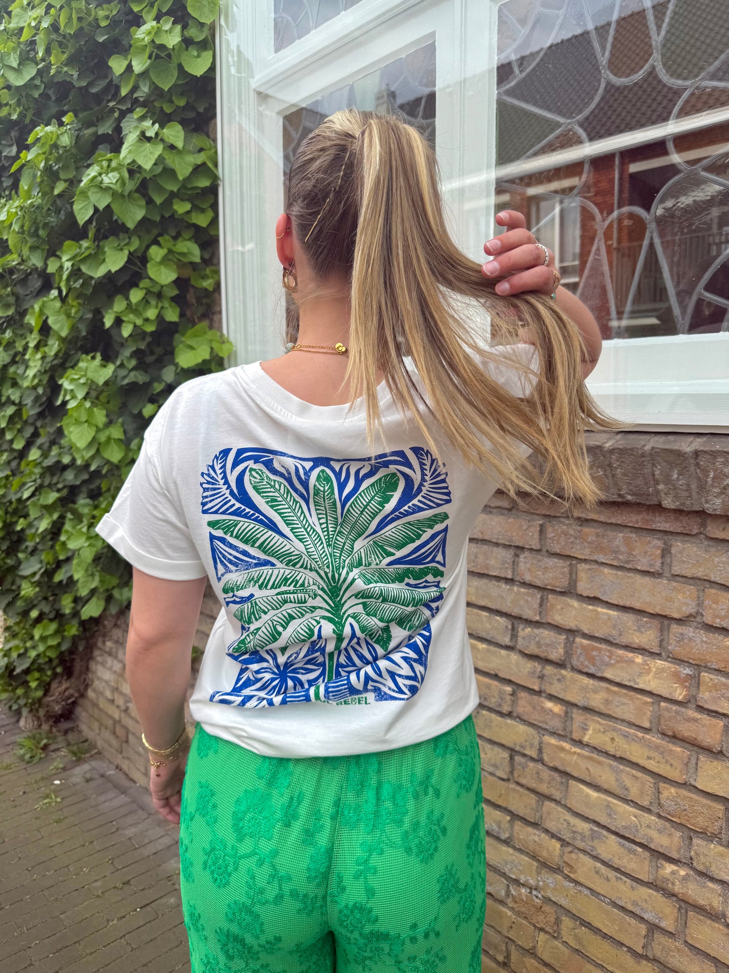 Colourful Rebel Palm Square Boxy Tee