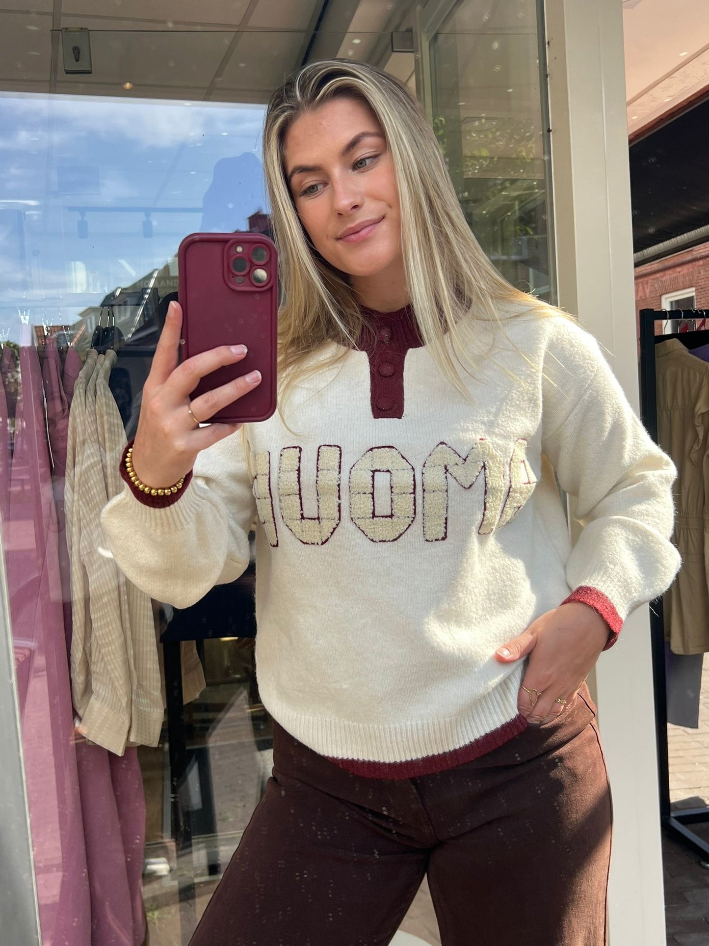 Trui Amour Beige Bruin