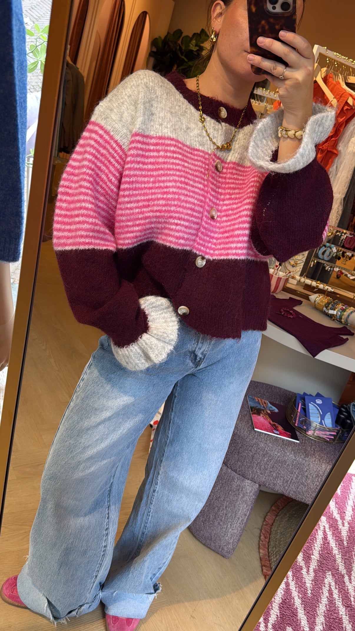 Vest Feline Roze Bordeaux