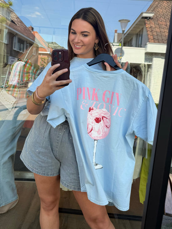 T-shirt Pink Gin Blue