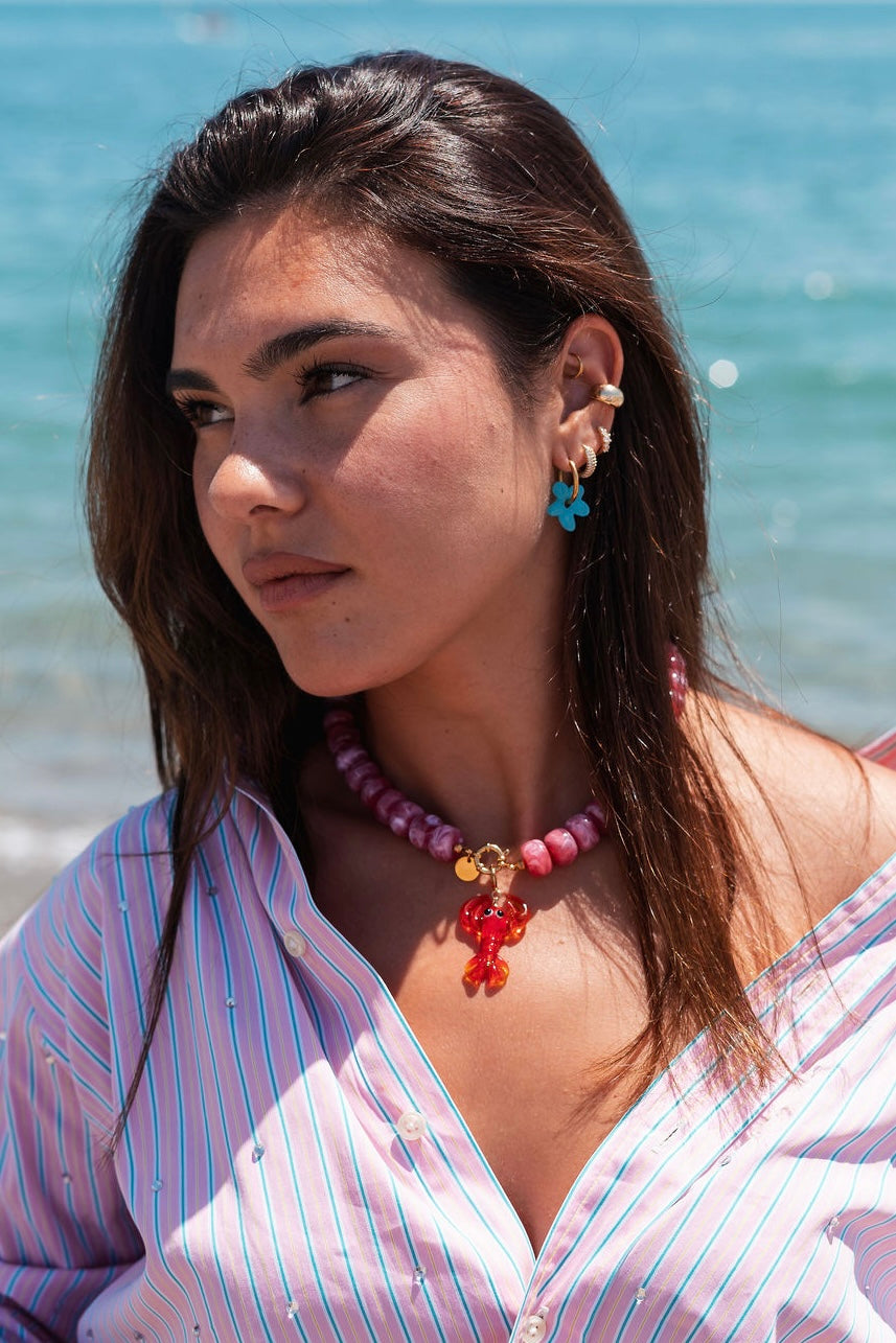 Earrings Wildflower Blue - Studio Frenchie X Milou Pasman