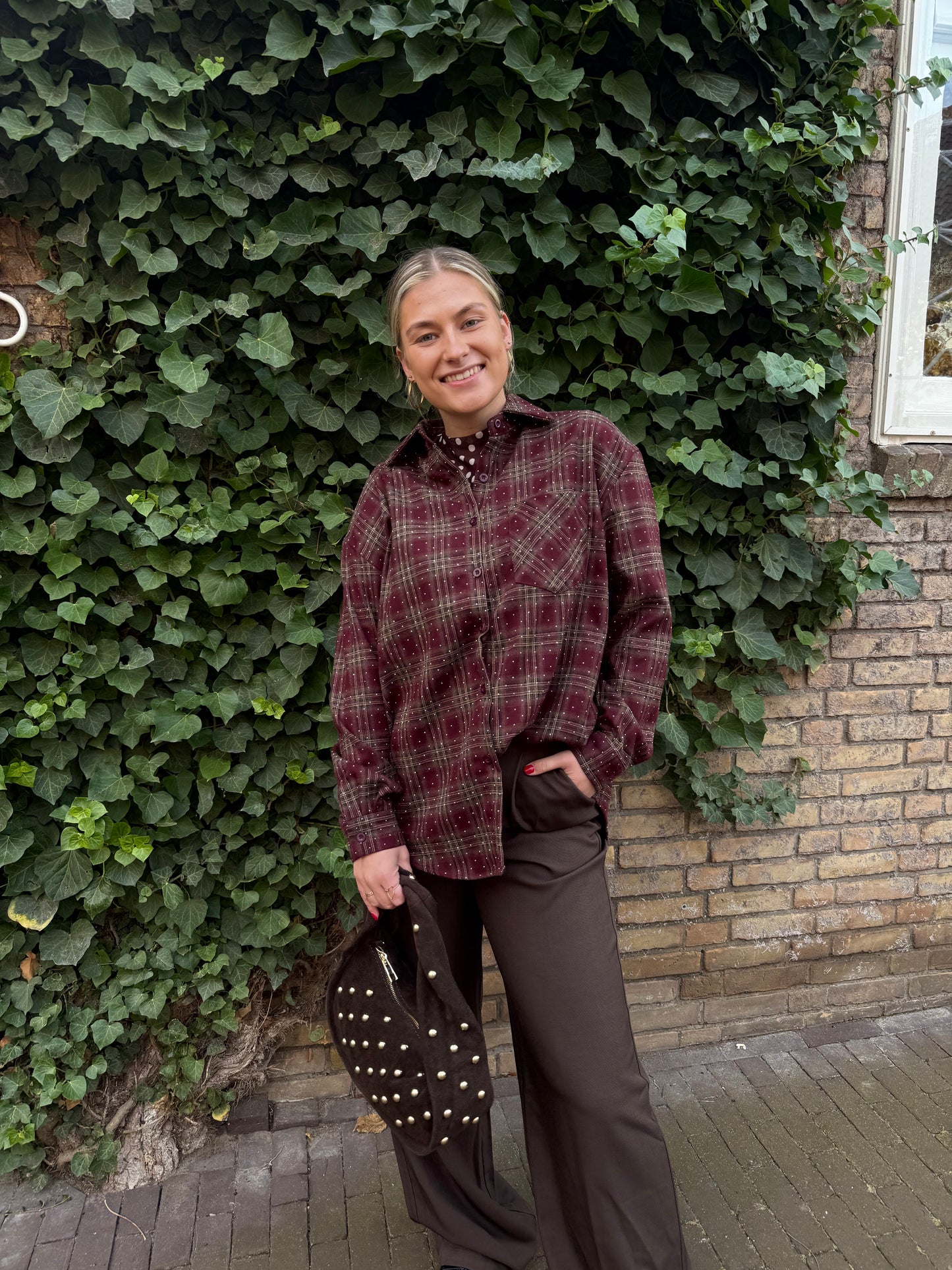 Blouse Tina Bordeaux Stripe