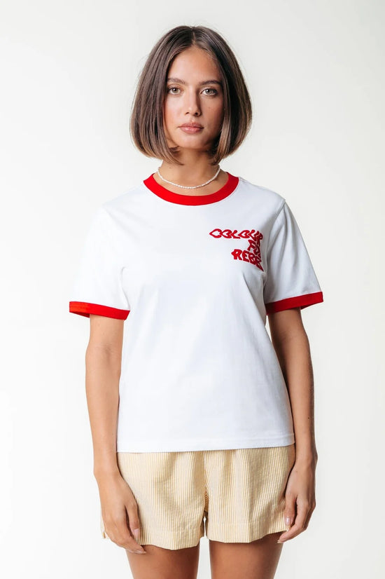 Colourful Rebel Logo Wave Ringer T-shirt