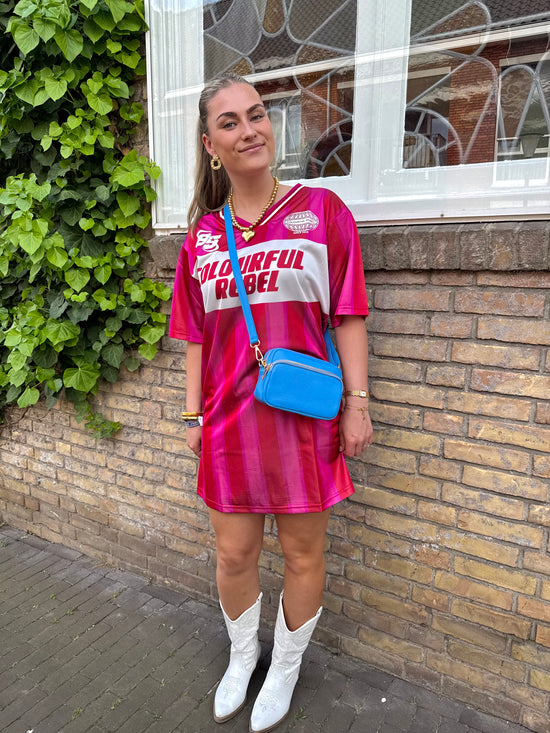 Colourful Rebel Taylie Striped Football Tee Dress