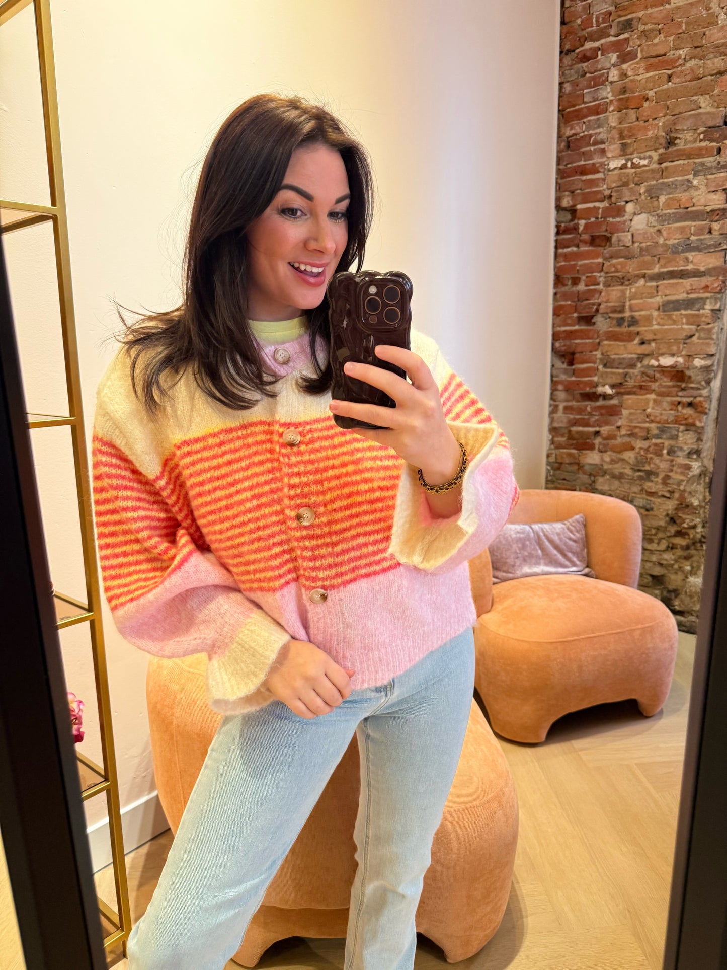 Vest Amber Roze Geel