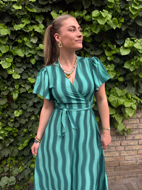 Colourful Rebel Dress Ava Striped Real Wrap