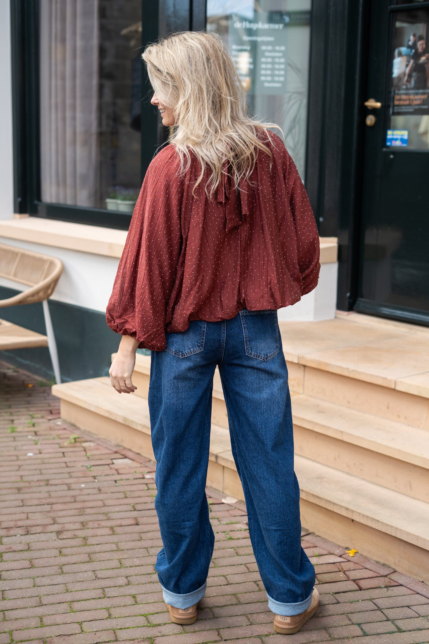 Jeans Moon Barrel Extra Long Dark Blue