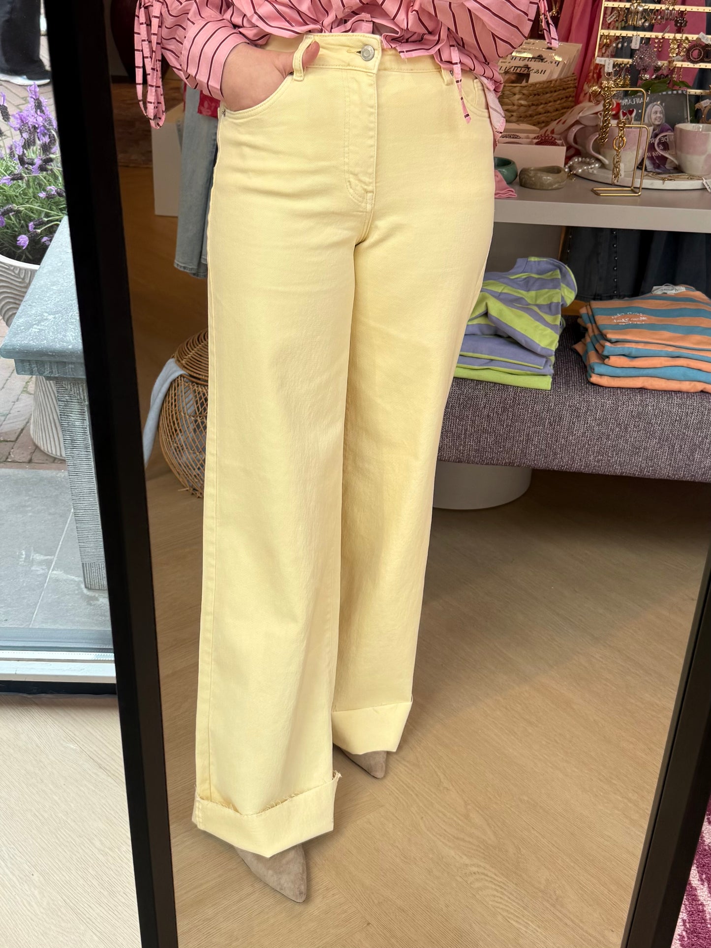 Jeans Lisa Geel Extra Long