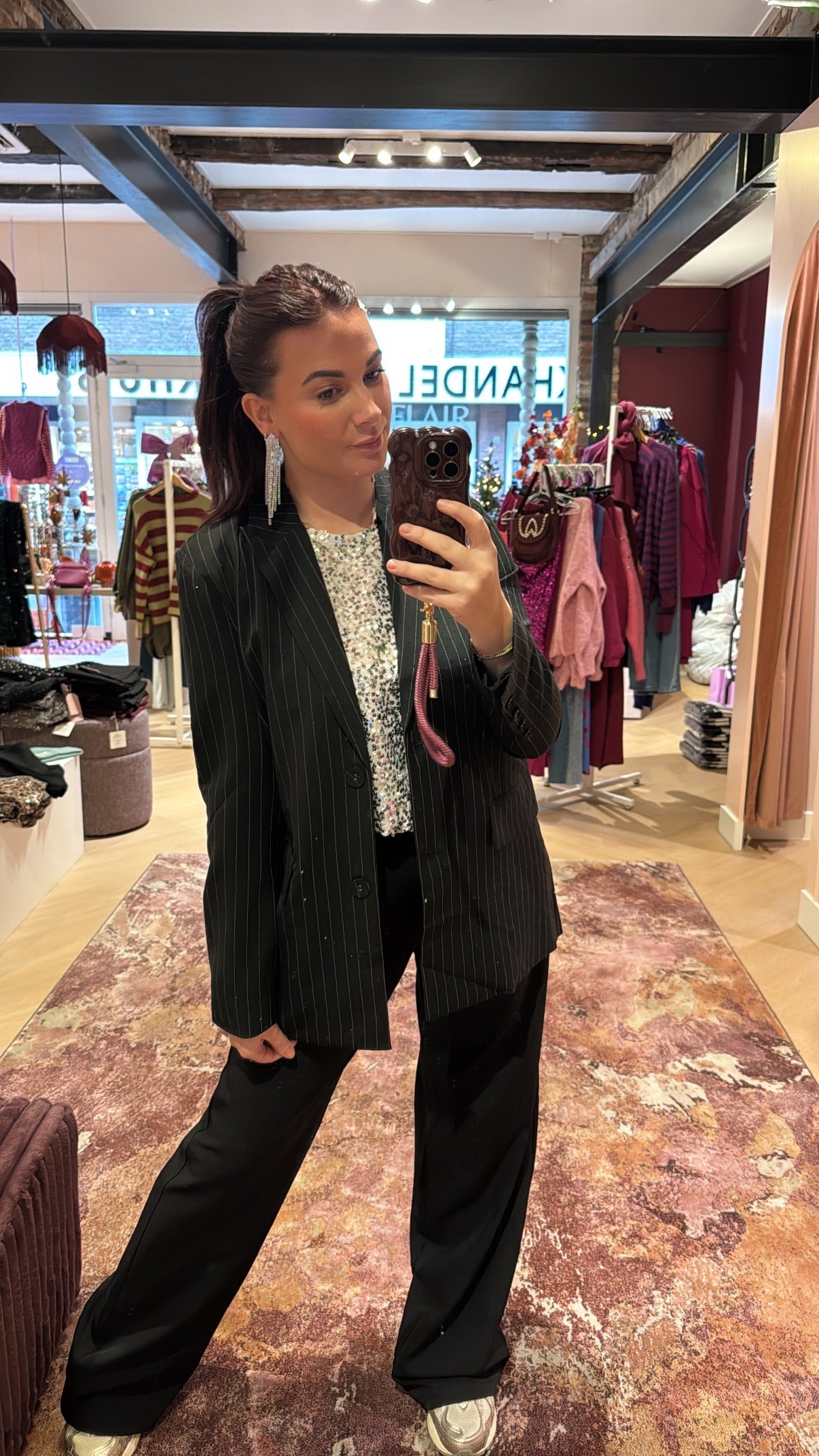 Blazer Laury Zwart Wit Stripe