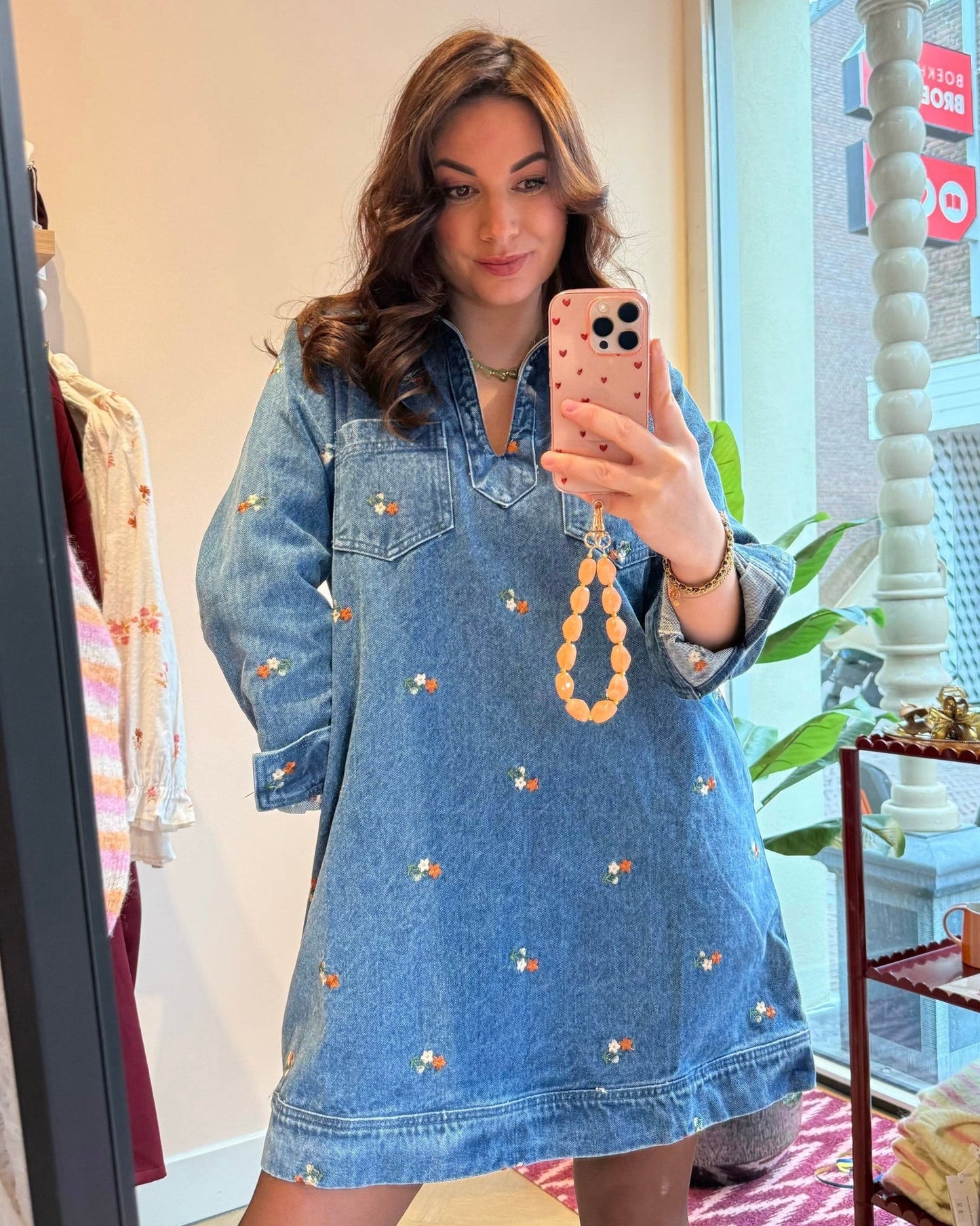 Jurk Sofie Denim Bloem