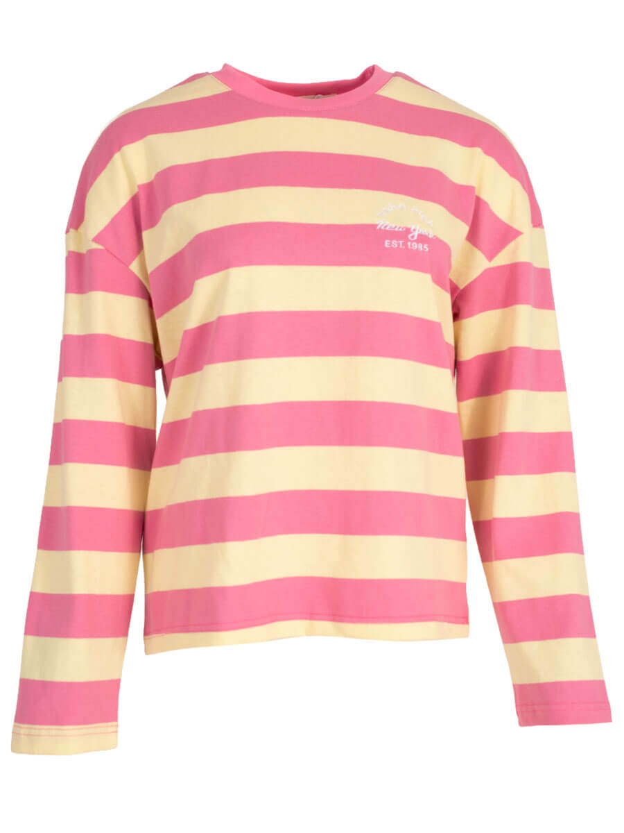 Longsleeve Soho Club Geel Roze