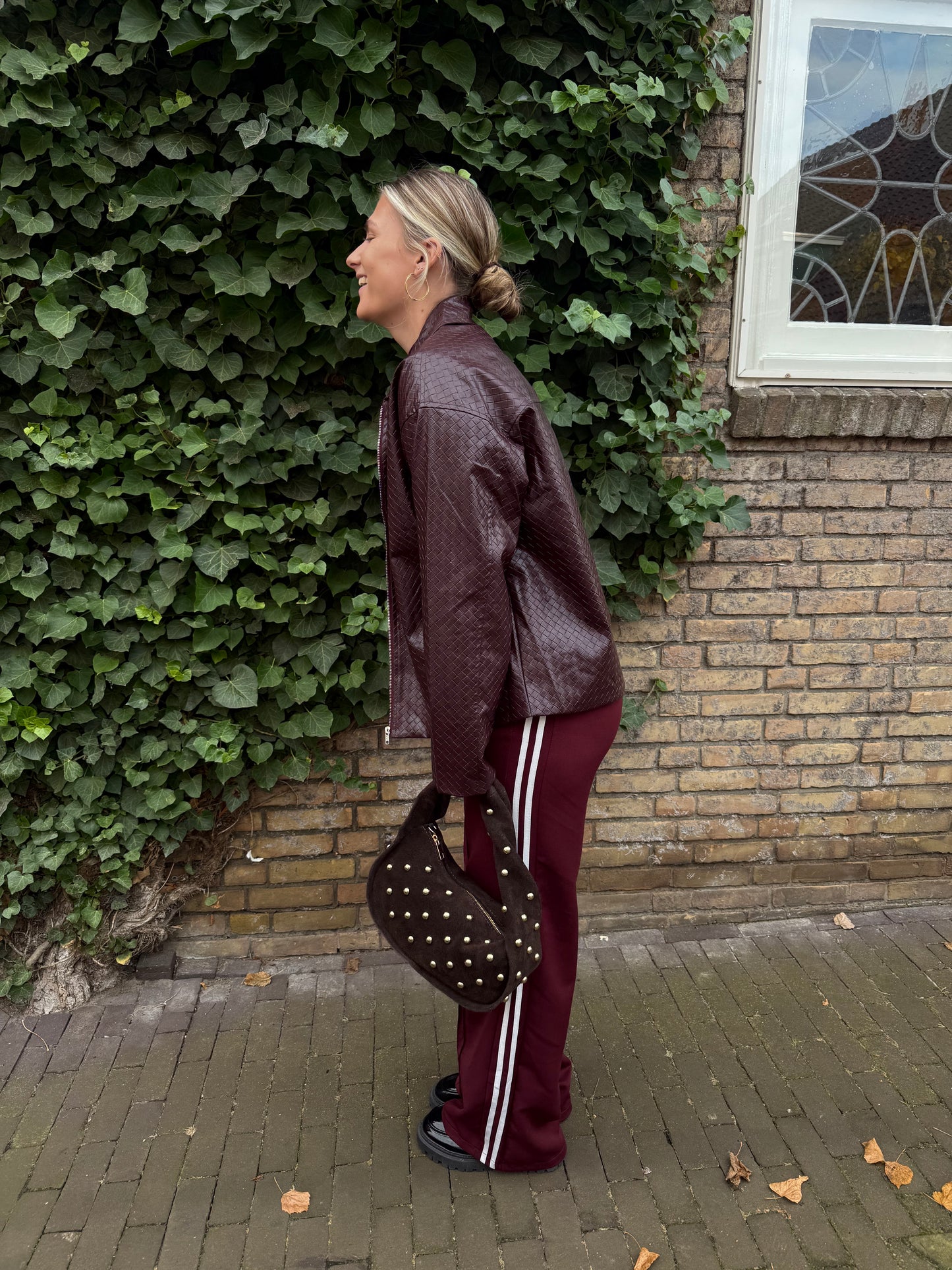 PRE ORDER - Pants Nadia Stripe Bordeaux