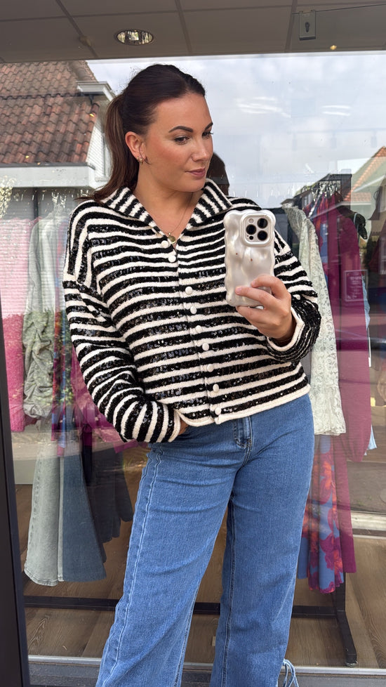 Vest Tina Zwart Wit
