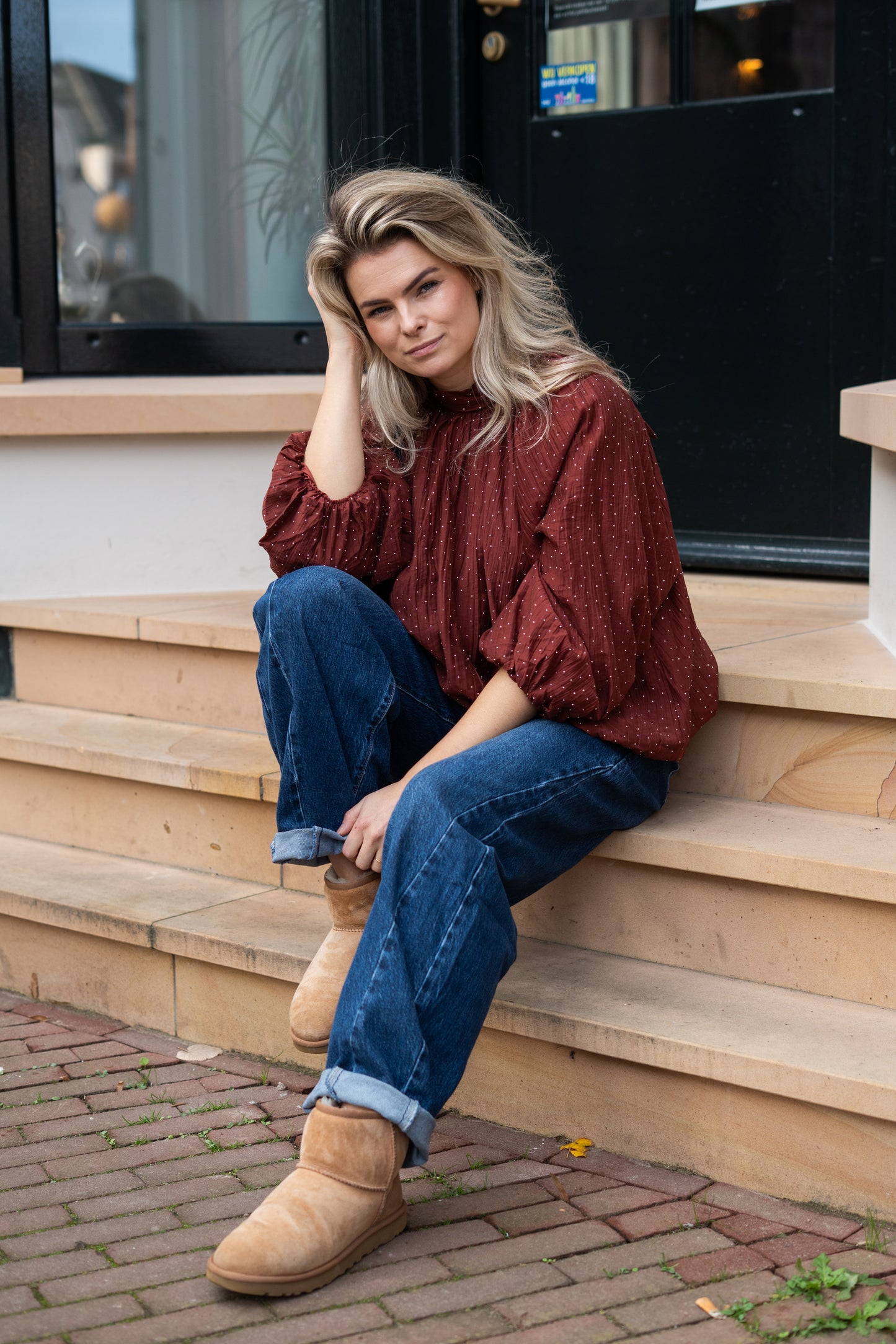 Jeans Moon Barrel Extra Long Dark Blue