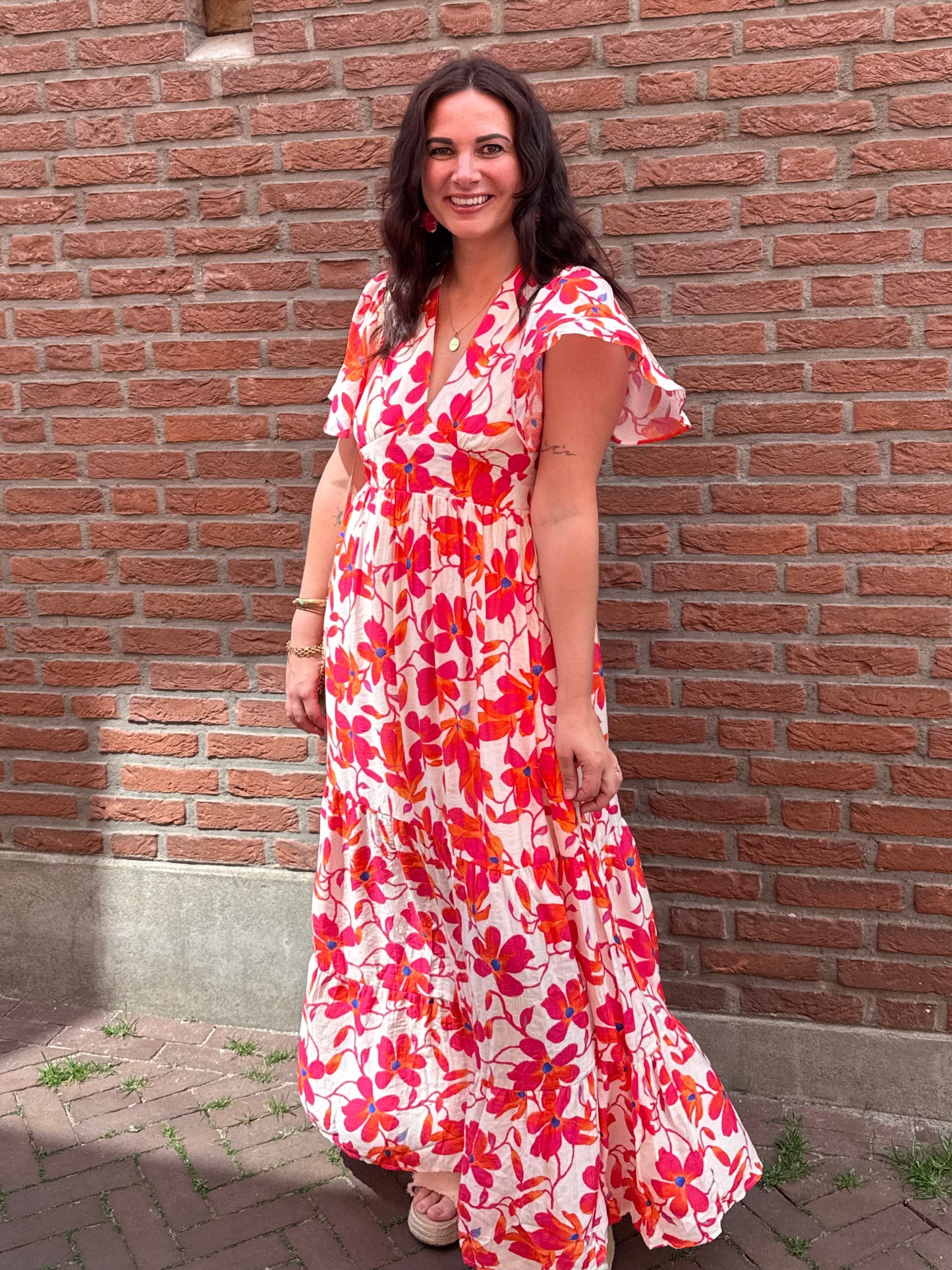 Jurk Tropical Rood