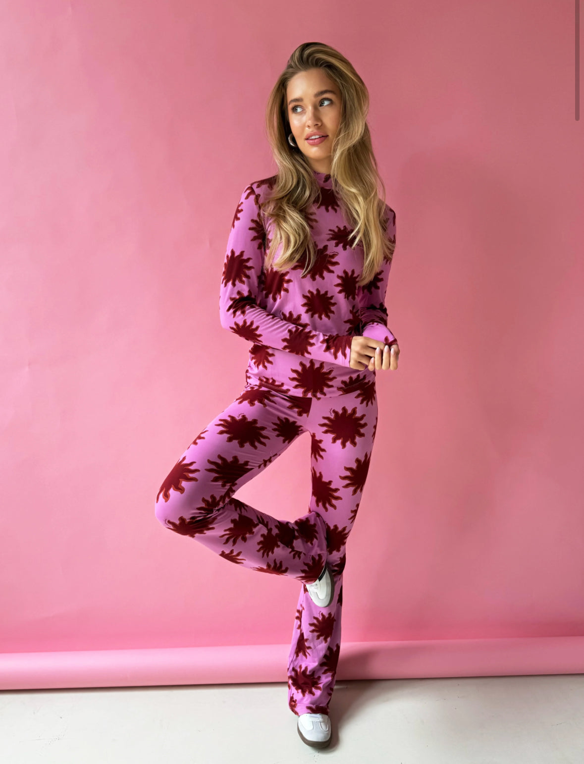 Soft Flare Sun Print Roze