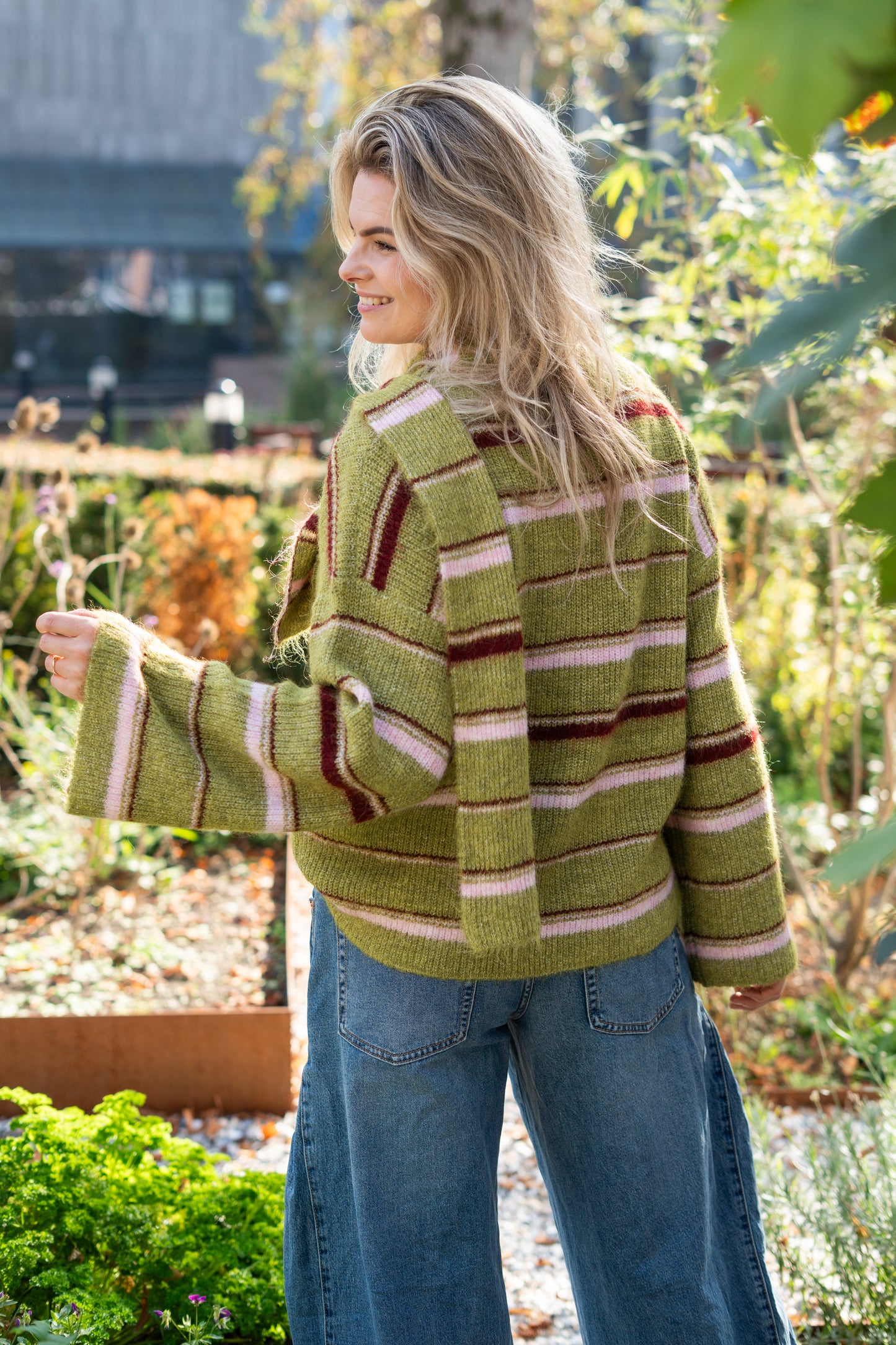 Vest Maartje Groen Bordeaux