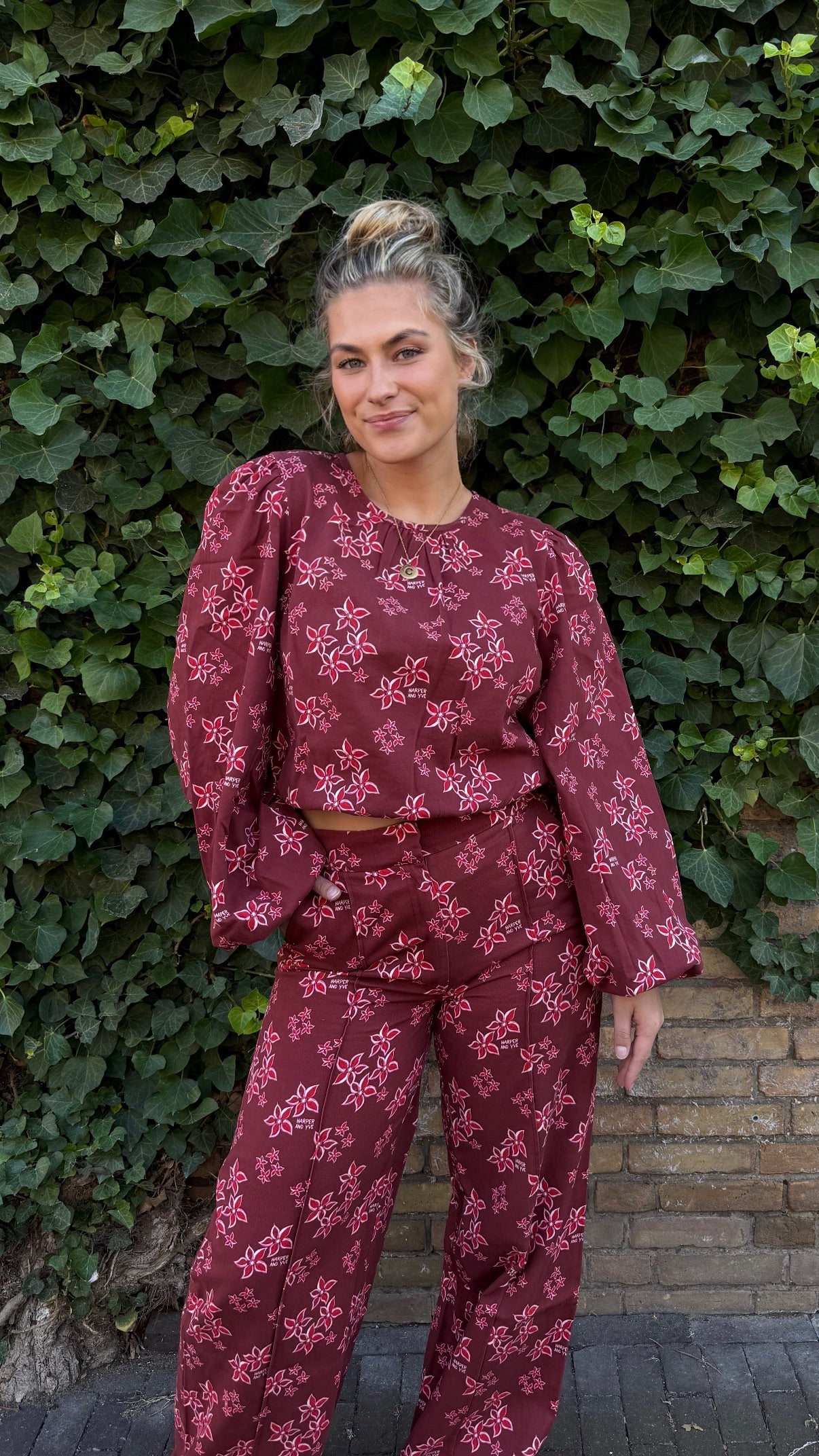 Harper & Yve Pants Holly Pinkstar Wine Berry
