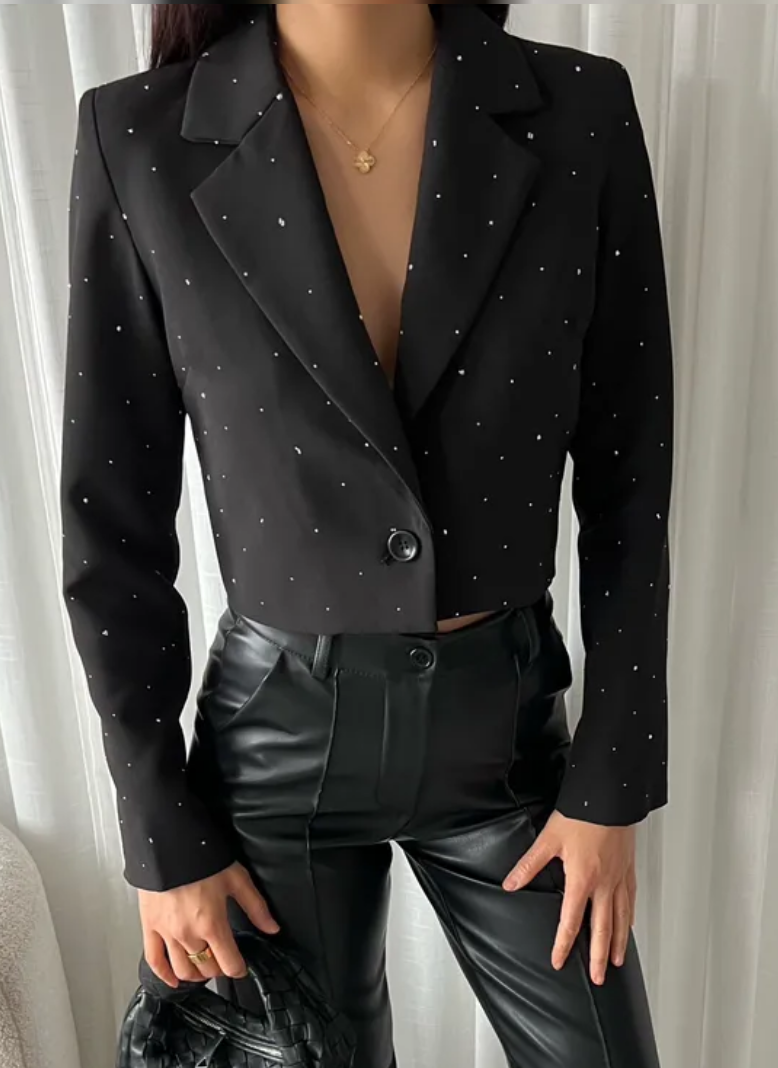 Blazer Tess Strass Steentjes Cropped