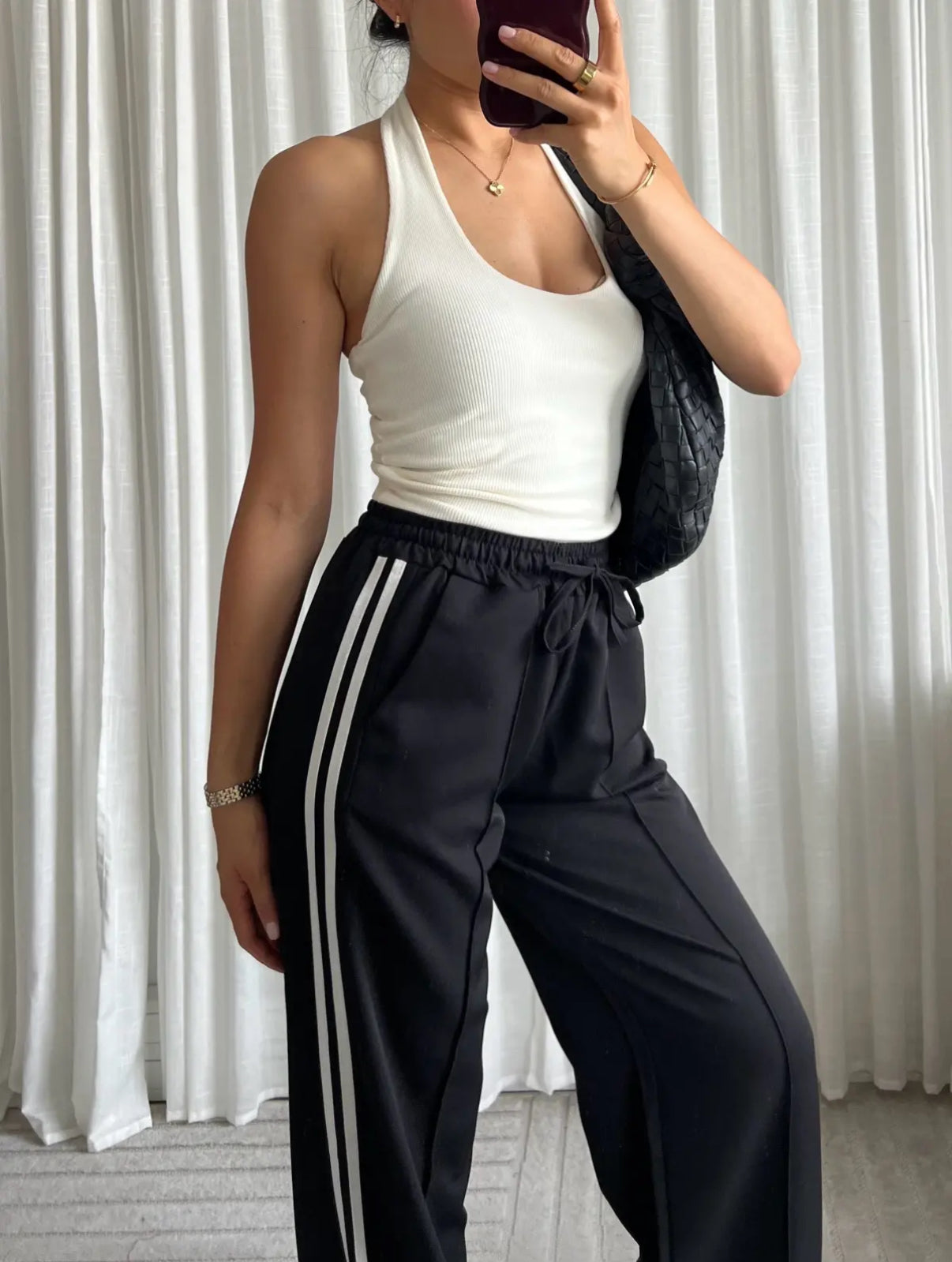 PRE ORDER - Pants Nadia Stripe Zwart