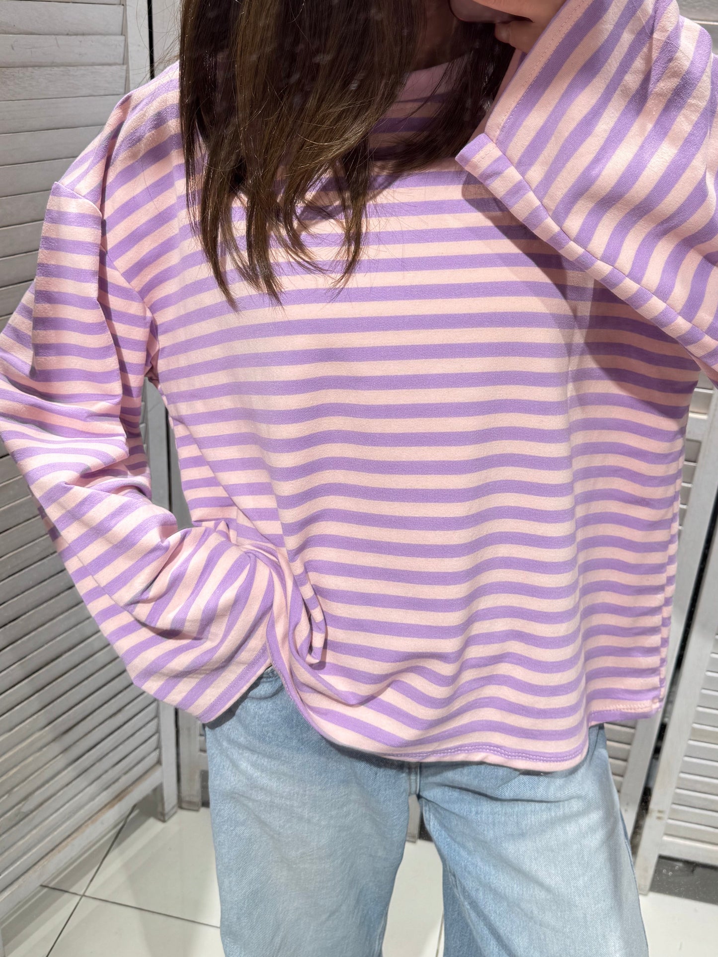 Longsleeve Aike Lila Licht Roze