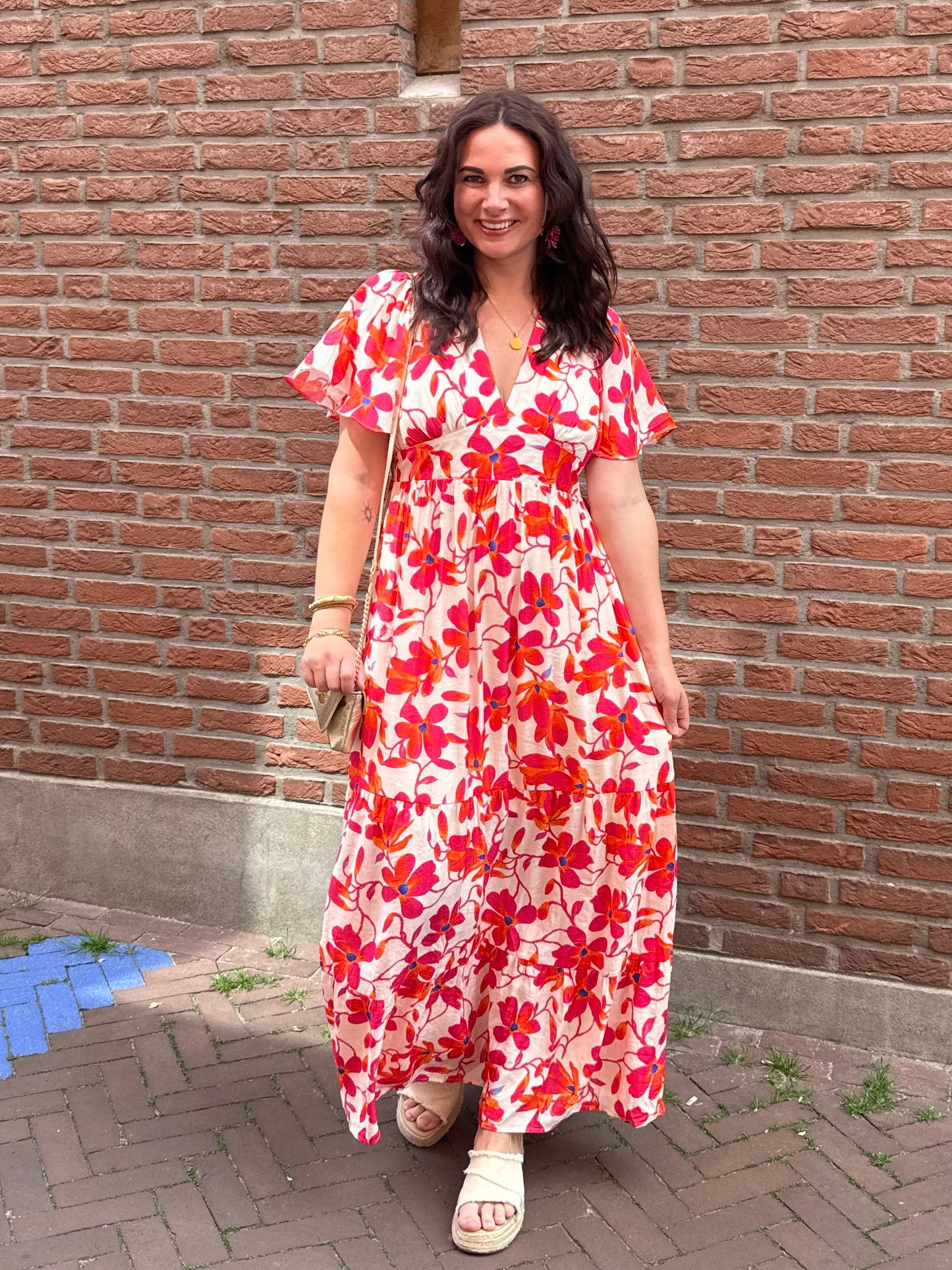 Jurk Tropical Rood