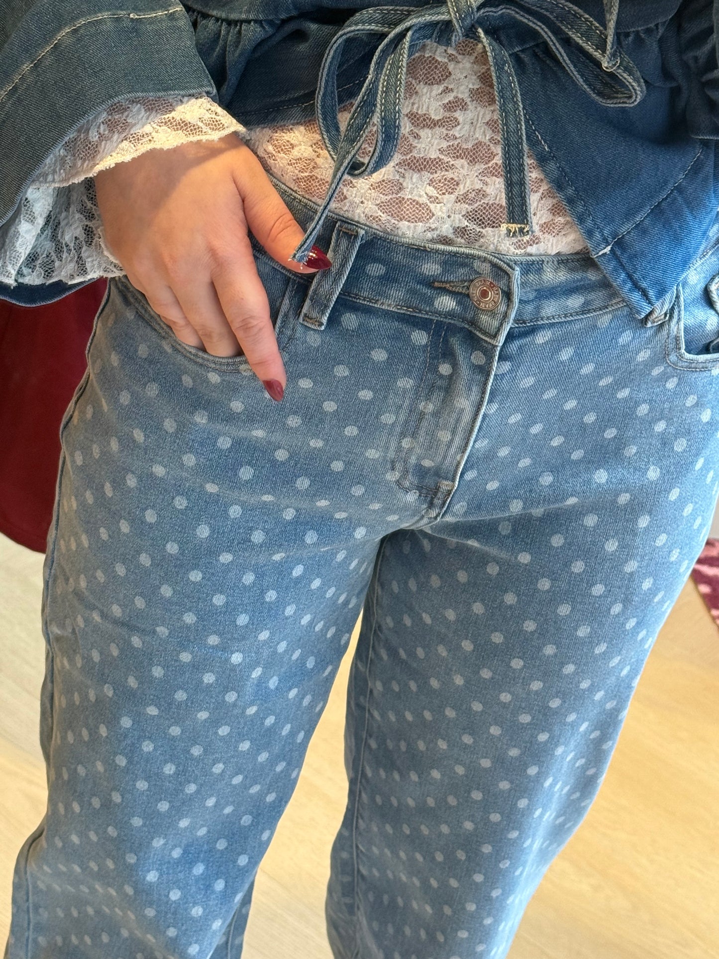Jeans Anna Stip Blue