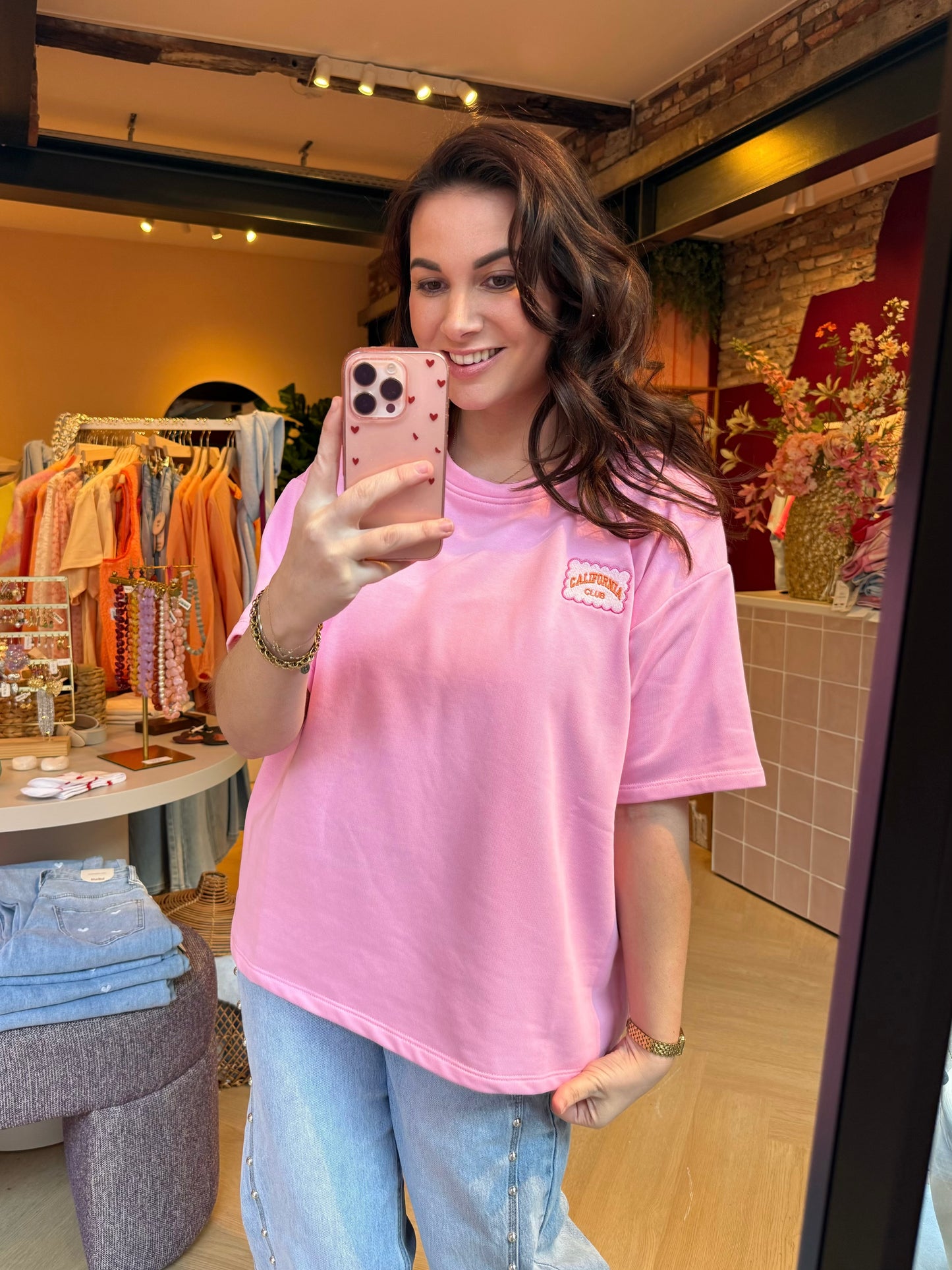 T-shirt Noe California Club Roze
