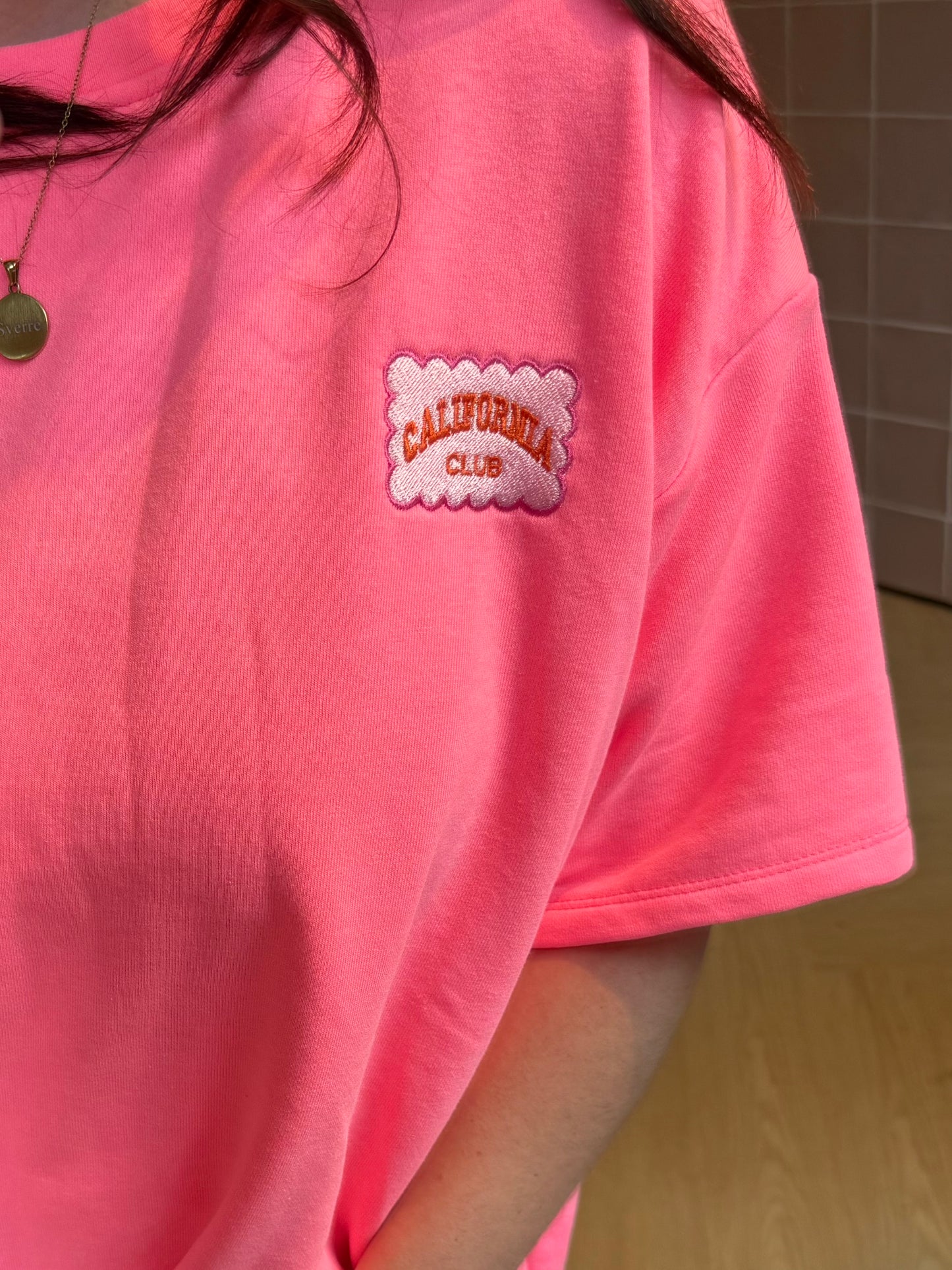 T-shirt Noe California Club Neon Roze