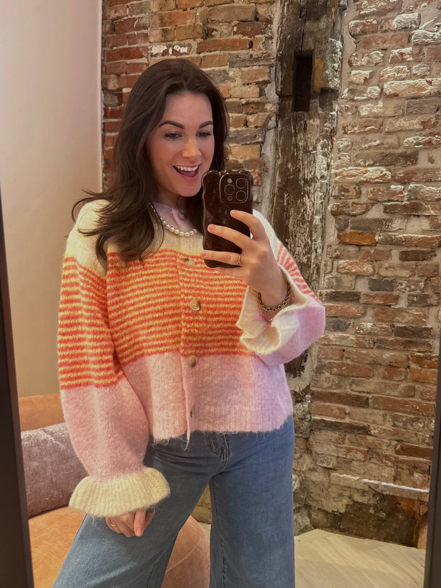 Vest Amber Roze Geel