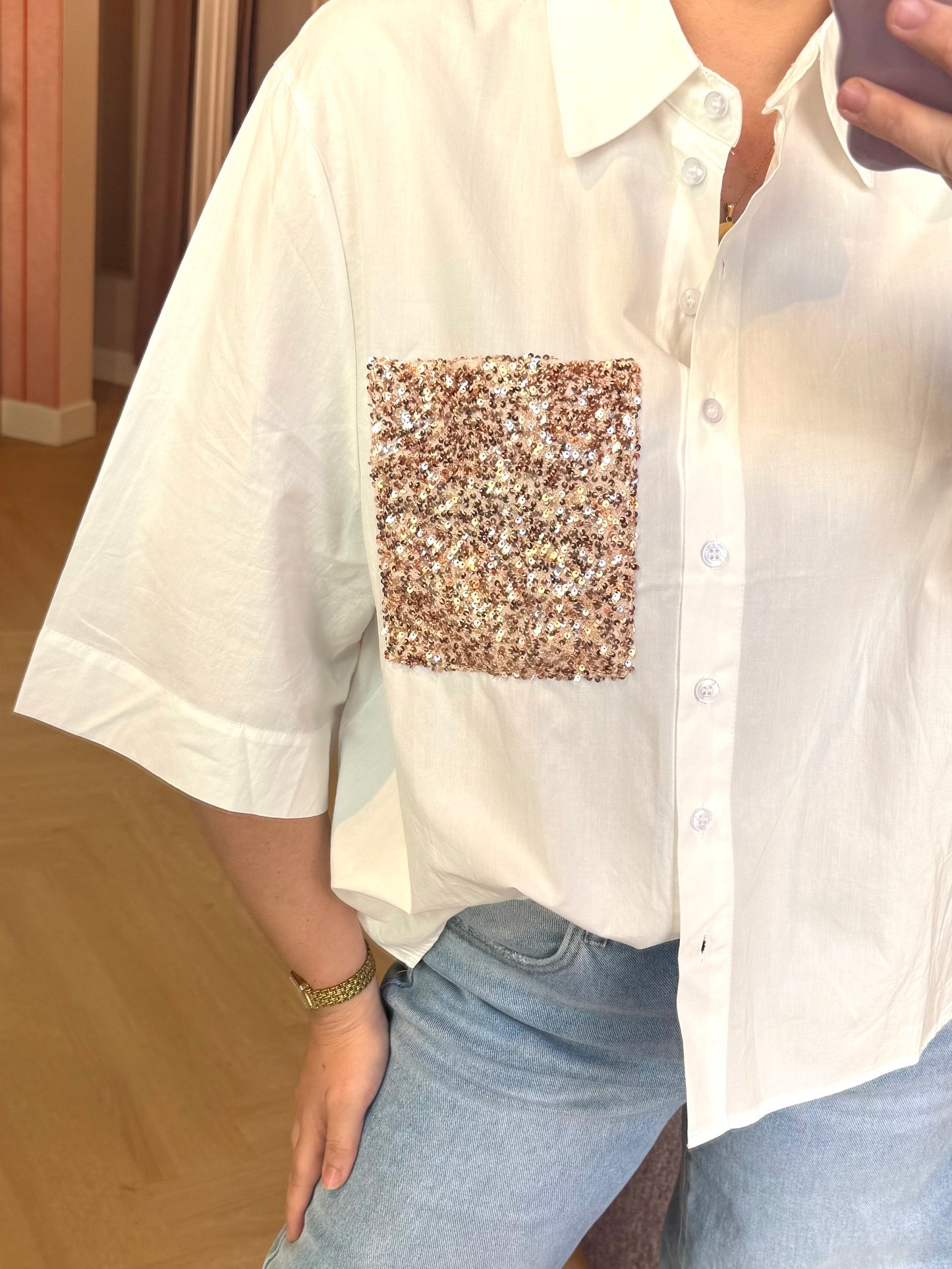 Blouse Marjana Wit Gold