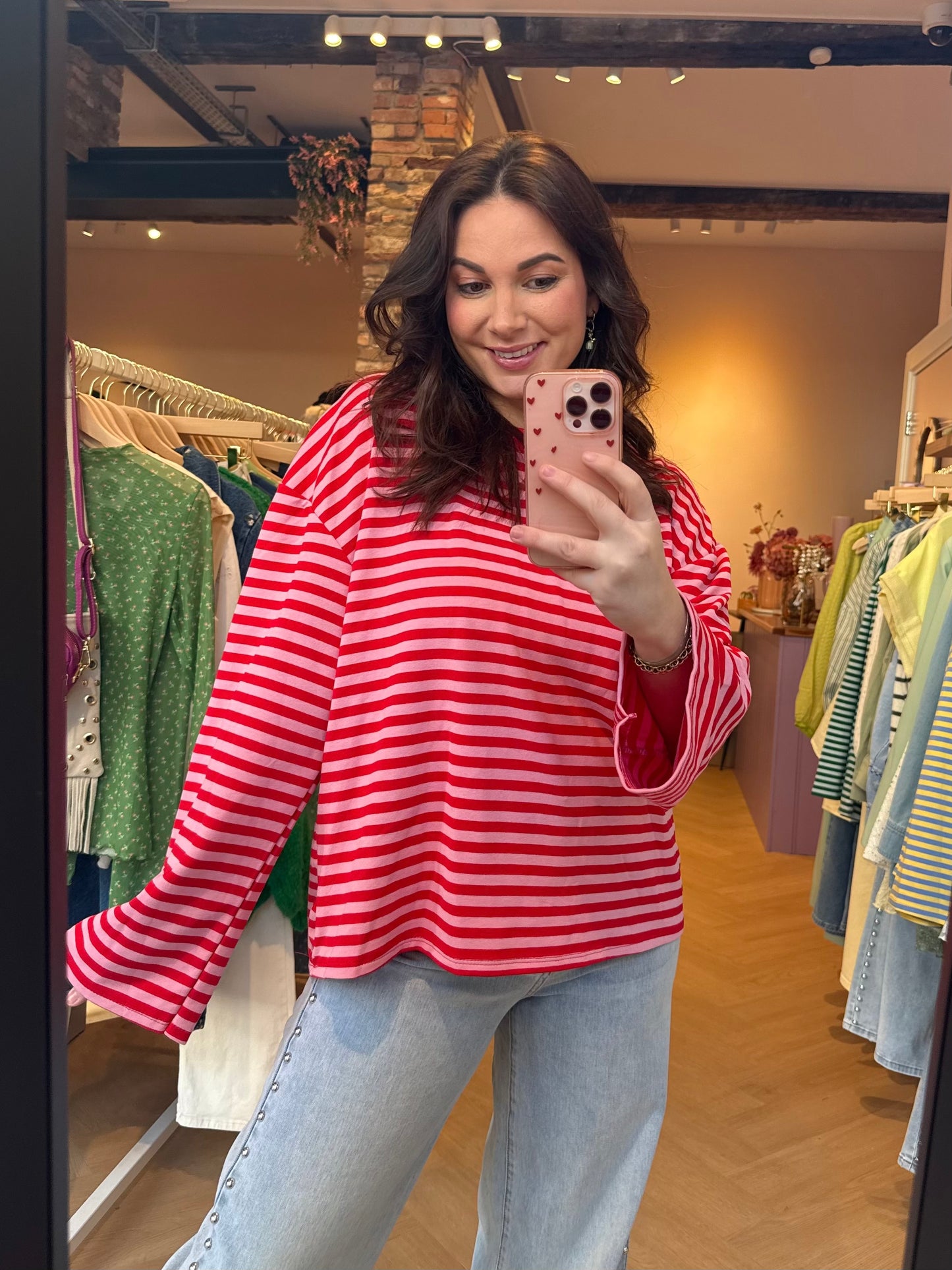 Longsleeve Aike Rood Roze